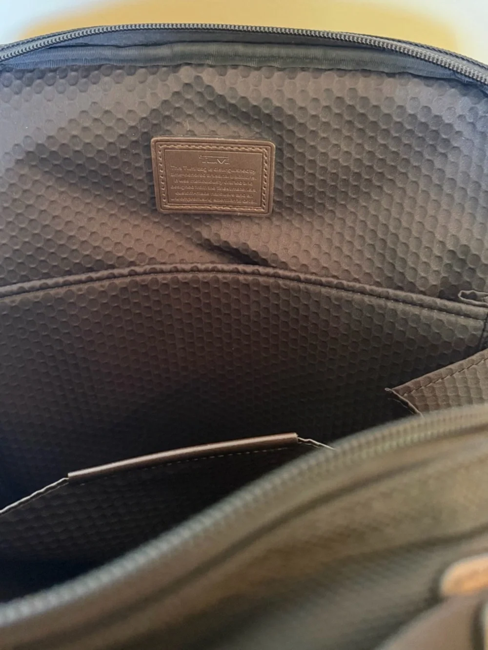 Tumi Brown and Black Men's Backpack with Leather Accents